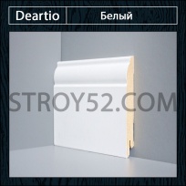 Плинтус Deartio (Деартио) U 104-100 белый 100х16х2050