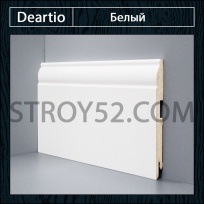 Плинтус Deartio (Деартио) U 104-120 белый 120х16х2050